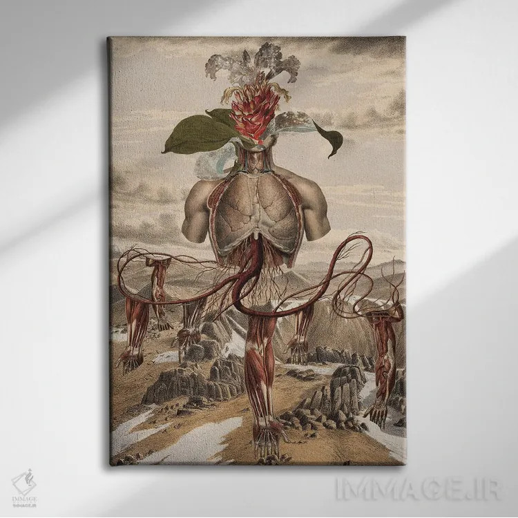 تابلو دکوراتیو سومرو اثر اف اف او آرت - نمای روبهرو روی دیوار
