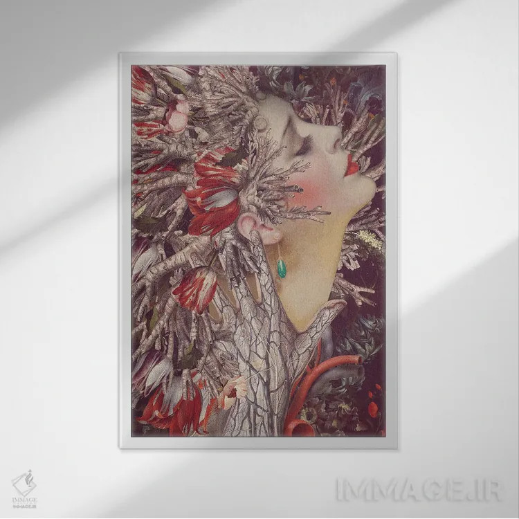 تابلو دکوراتیو دم کشیدن اثر اف اف او آرت - نمای قابدار سفید