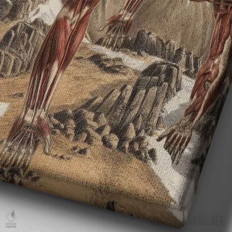 تابلو دکوراتیو سومرو اثر اف اف او آرت - نمای نزدیک بافت بوم