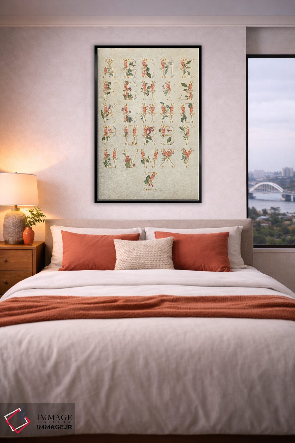 تابلو دکوراتیو الفبا اثر اف اف او آرت - D5B