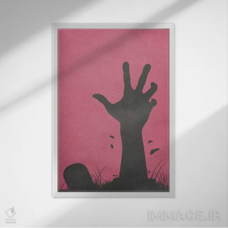 تابلو دکوراتیو کنار قبرستان سوت نزن اثر فایو بای فایو کالکتیو - نمای قابدار سفید