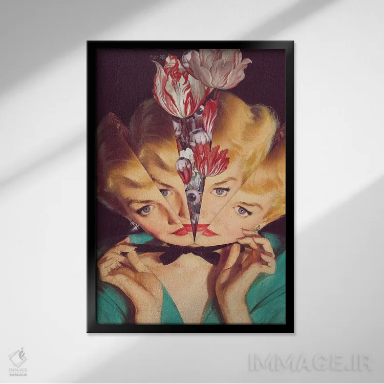 تابلو دکوراتیو شهود اثر اف اف او آرت - نمای قابدار مشکی