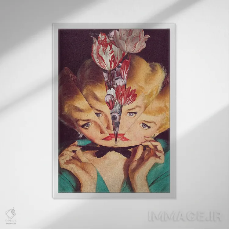 تابلو دکوراتیو شهود اثر اف اف او آرت - نمای قابدار سفید