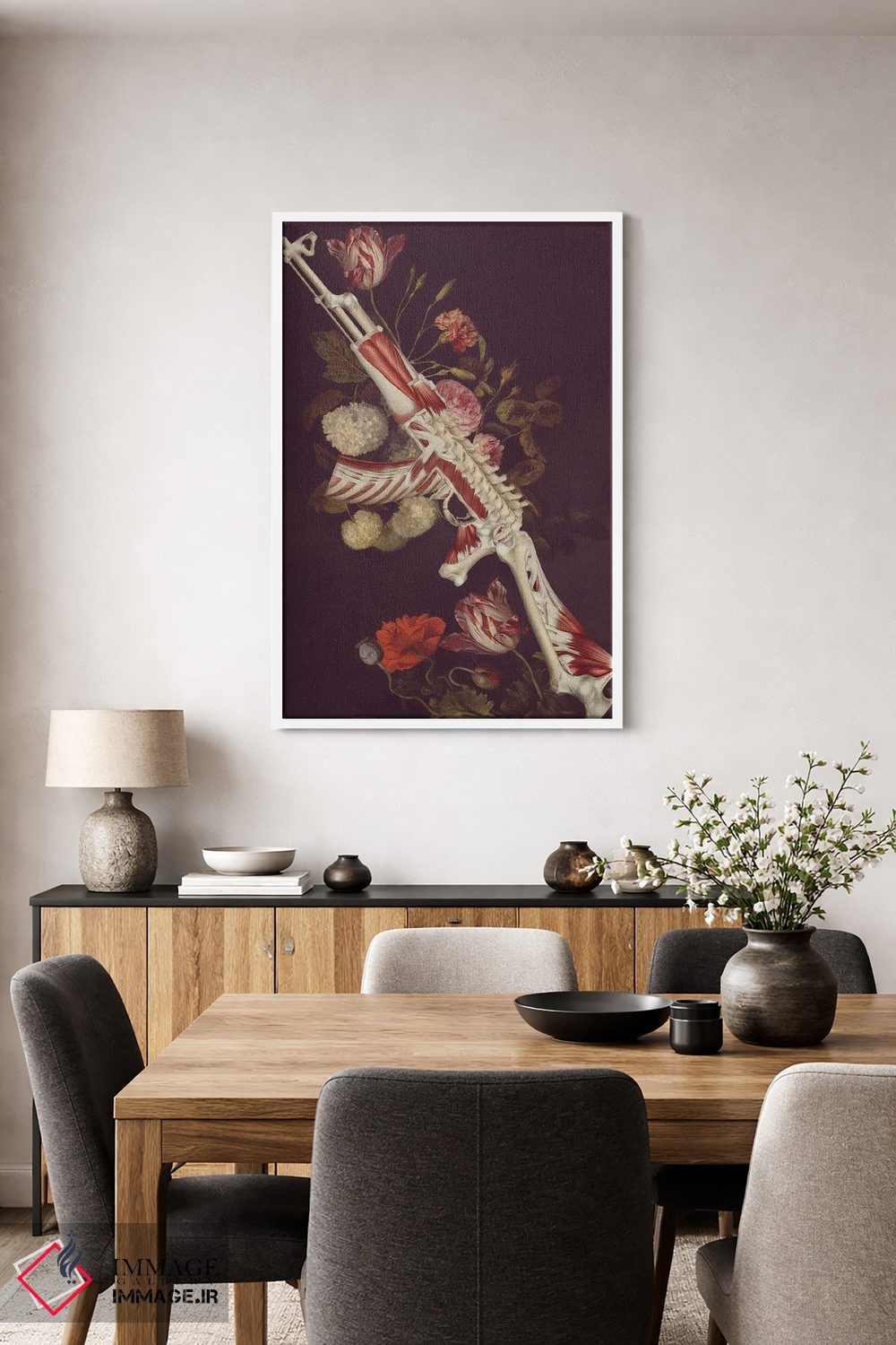 تابلو دکوراتیو گوشت دم توپ اثر اف اف او آرت - D2W