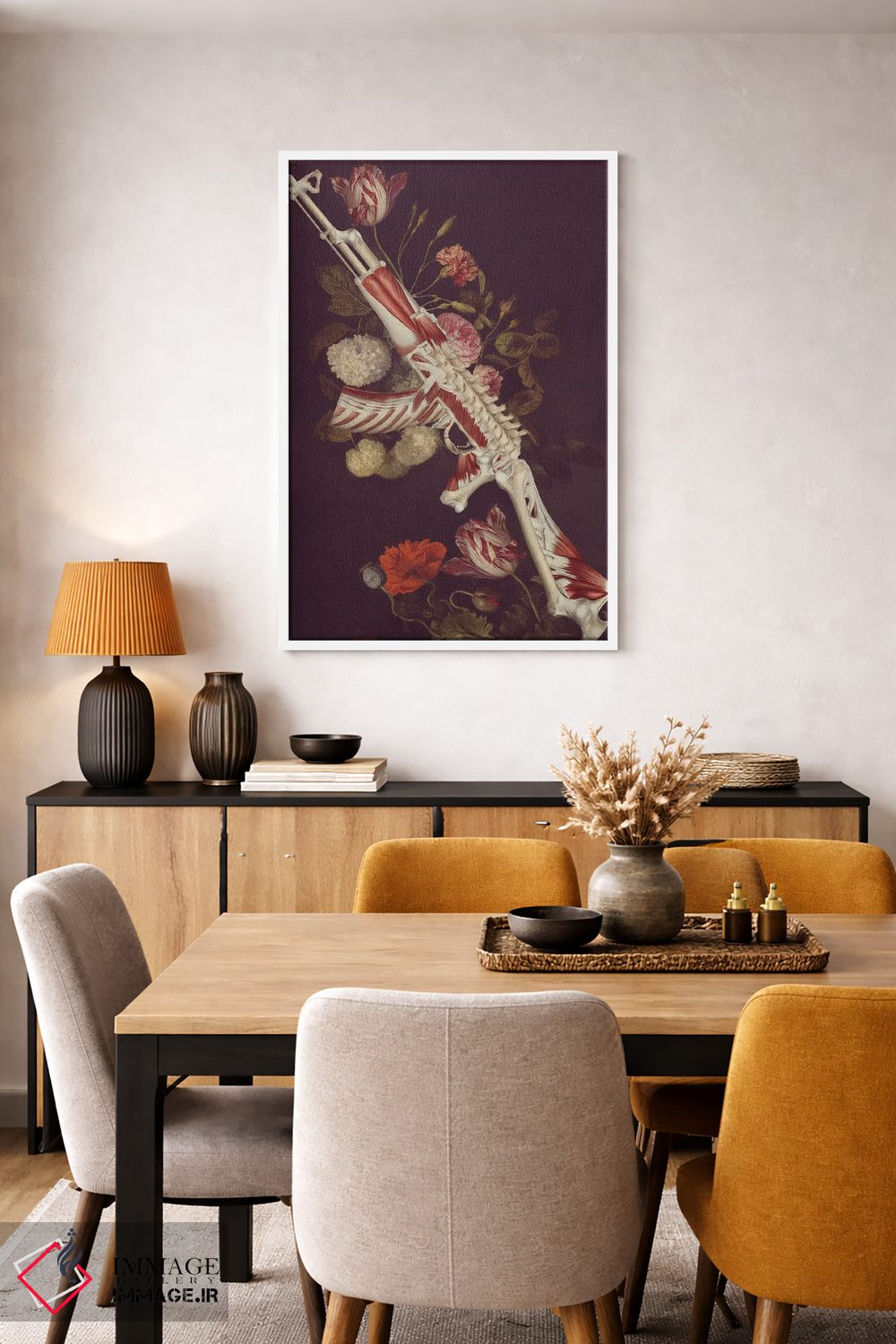 تابلو دکوراتیو گوشت دم توپ اثر اف اف او آرت - D5W