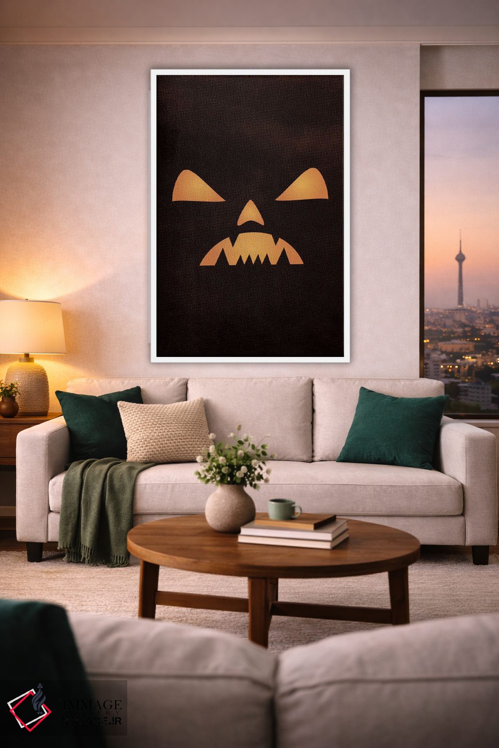 تابلو دکوراتیو کابوس فانوس جک ا لنترن اثر فایو بای فایو کالکتیو - D1W