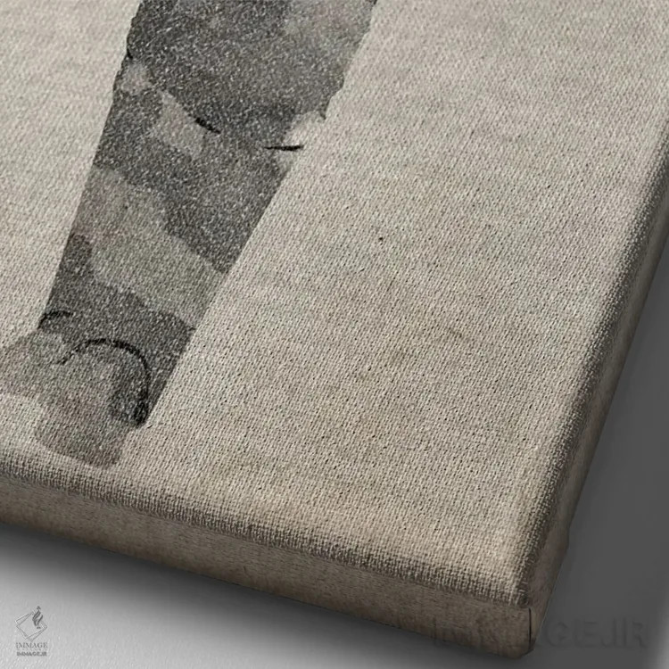 تابلو دکوراتیو مرد قلع اثر فیشرکرافت - نمای نزدیک بافت بوم