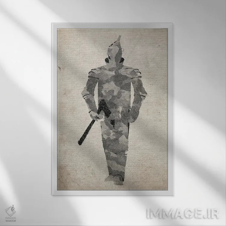 تابلو دکوراتیو مرد قلع اثر فیشرکرافت - نمای قابدار سفید