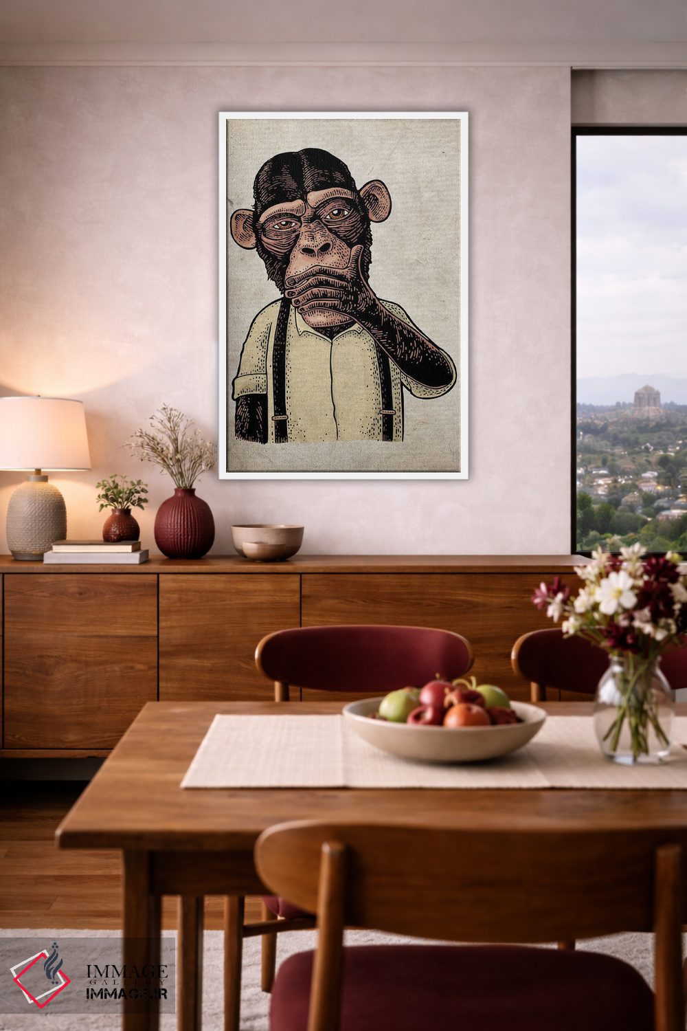 تابلو دکوراتیو گفتن هیچ بدی به رنگ بر روی کاغذ قدیمی اثر فیشرکرافت - D4W