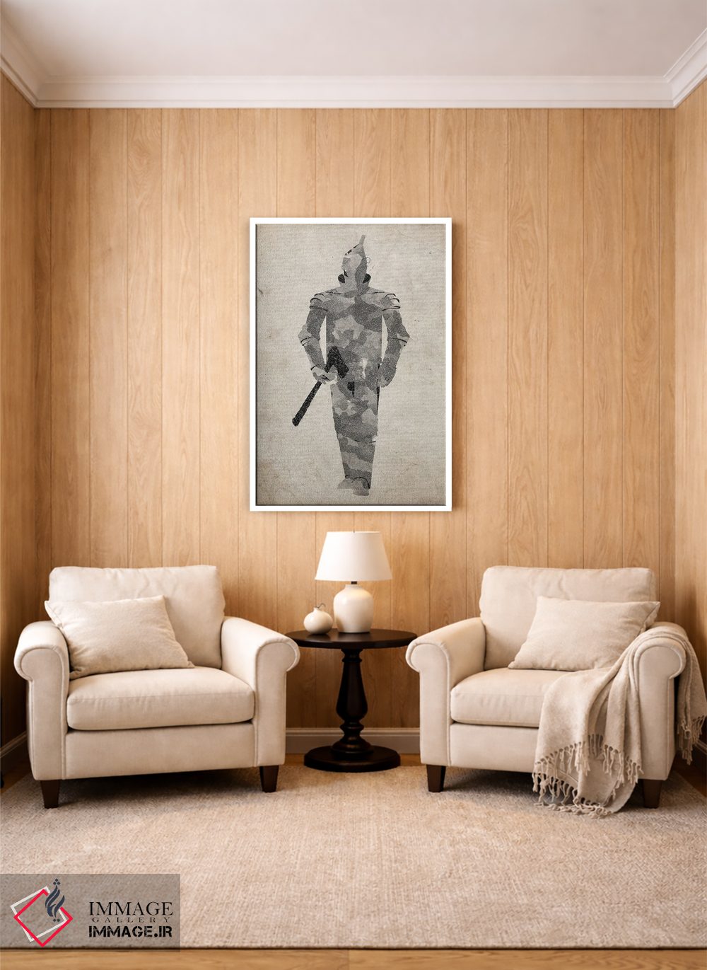 تابلو دکوراتیو مرد قلع اثر فیشرکرافت - D3W