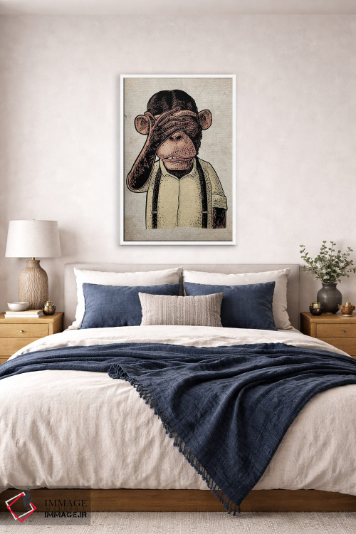 تابلو دکوراتیو دیدن هیچ بدی به رنگ بر روی کاغذ قدیمی اثر فیشرکرافت - D6W