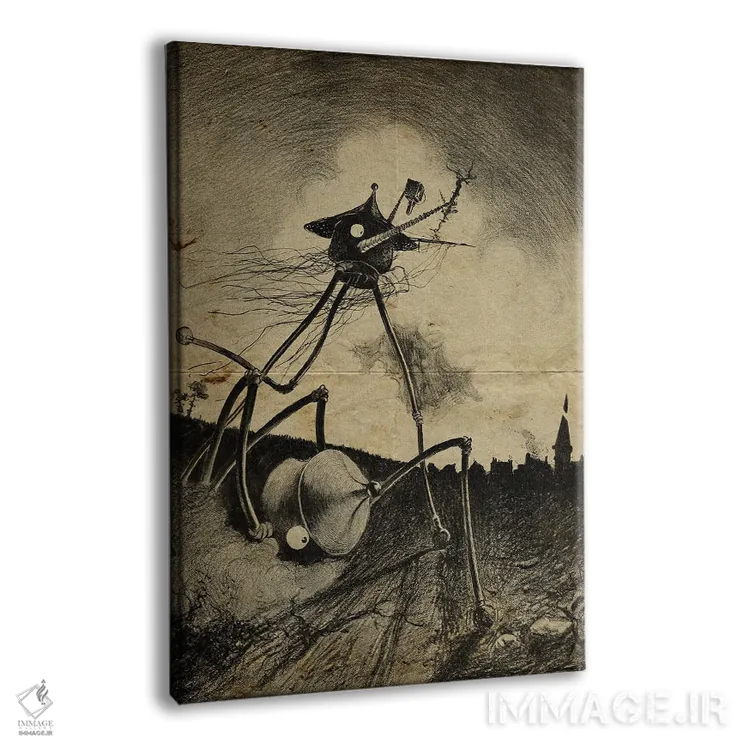 تابلو دکوراتیو همرزم افتاده جنگ دنیاها اثر فیشرکرافت - نمای پرسپکتیو محصول