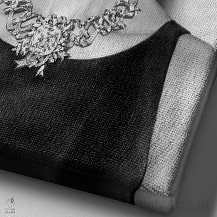 تابلو دکوراتیو هپبورن با آدامس بادکنکی اثر فیشرکرافت - نمای نزدیک بافت بوم