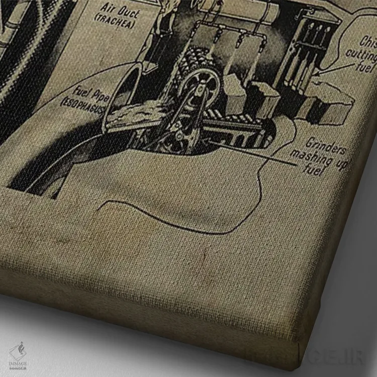 تابلو دکوراتیو شگفتی های درون ذهنت اثر فیشرکرافت - نمای نزدیک بافت بوم