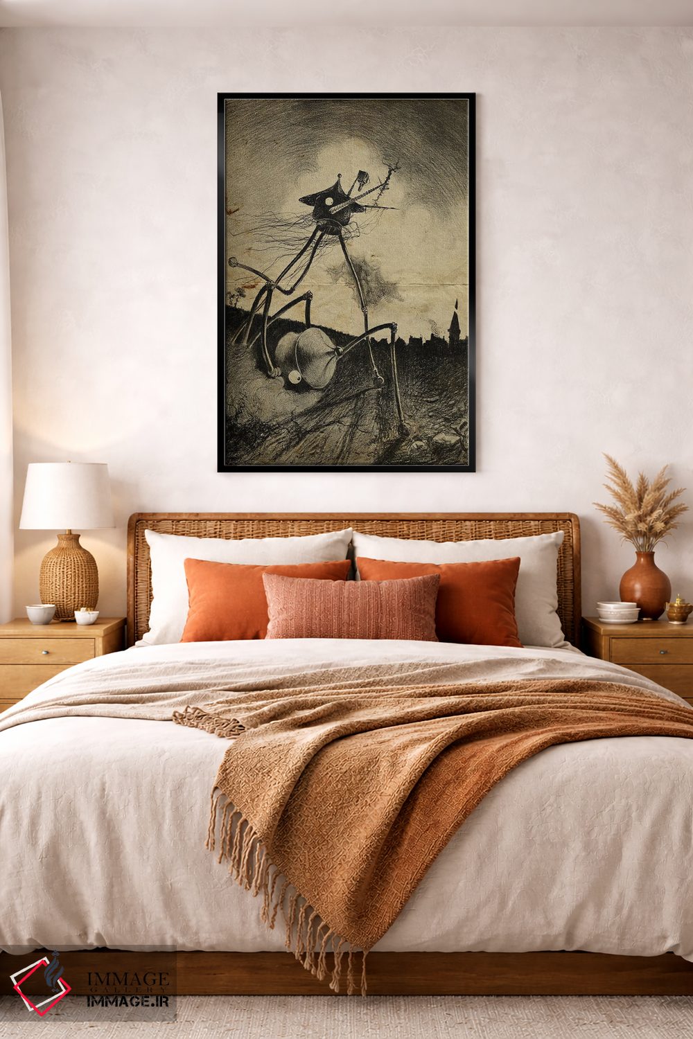 تابلو دکوراتیو همرزم افتاده جنگ دنیاها اثر فیشرکرافت - D3B