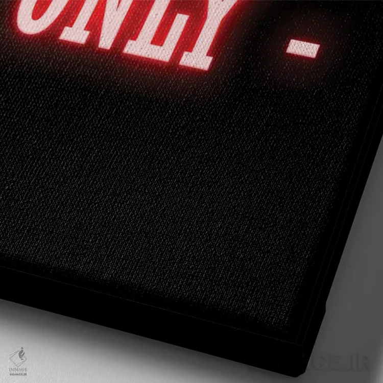 تابلو دکوراتیو فقط حس خوب اثر فیشرکرافت - نمای نزدیک بافت بوم