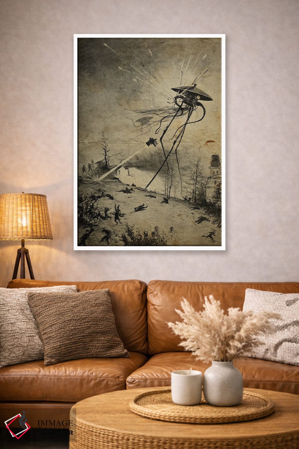 تابلو دکوراتیو ویرانی جنگ دنیاها اثر فیشرکرافت - D3W