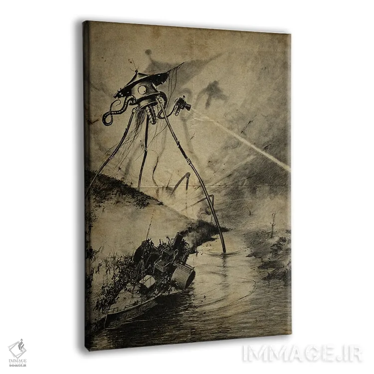 تابلو دکوراتیو حمله رودخانه جنگ دنیاها اثر فیشرکرافت - نمای پرسپکتیو محصول