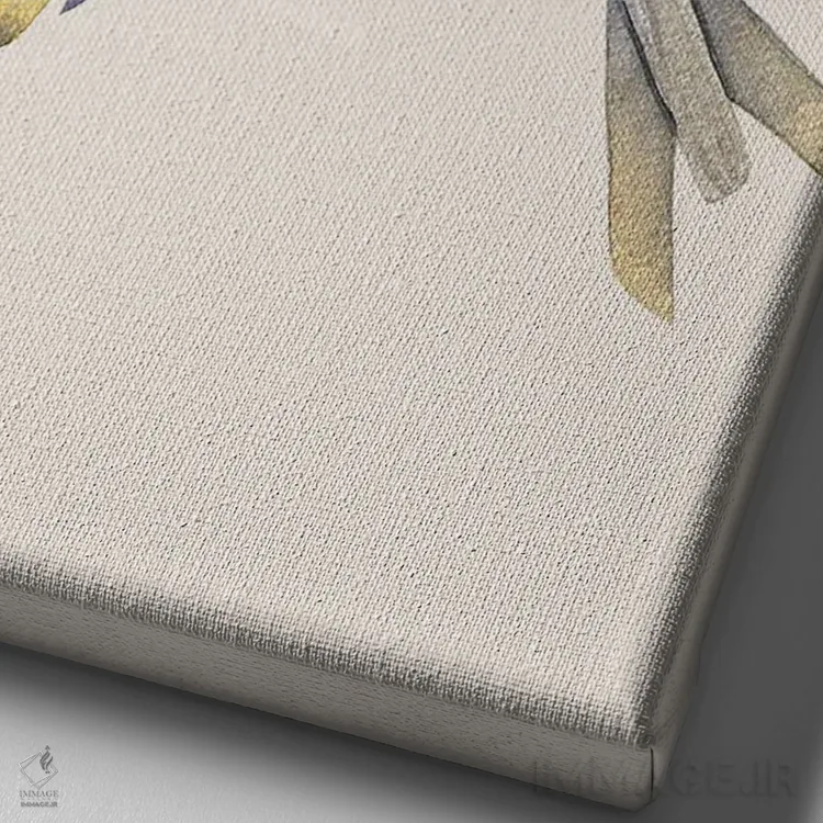 تابلو دکوراتیو تیرهای گلدار بوهمی اثر فیشرکرافت - نمای نزدیک بافت بوم