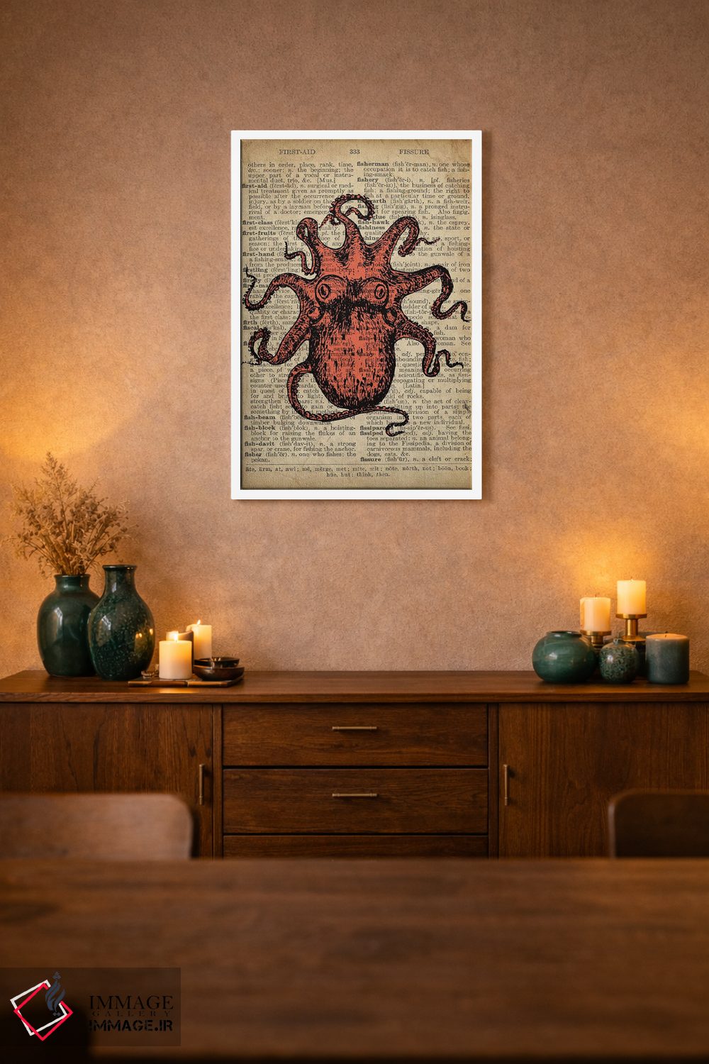 تابلو دکوراتیو هیولای دریایی اثر فیشرکرافت - D1W