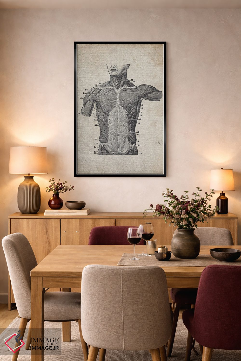 تابلو دکوراتیو چاپ پزشکی نیم تنه قدیمی اثر فیشرکرافت - D5B
