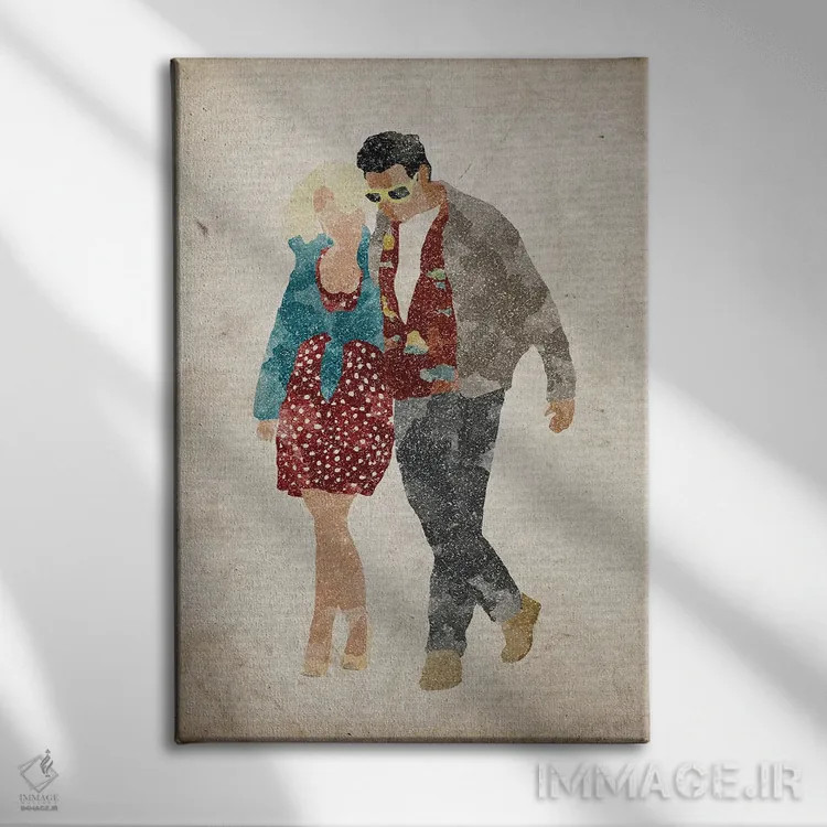 تابلو دکوراتیو رمانس حقیقی: آلاباما و کلارنس اثر فیشرکرافت - نمای روبهرو روی دیوار