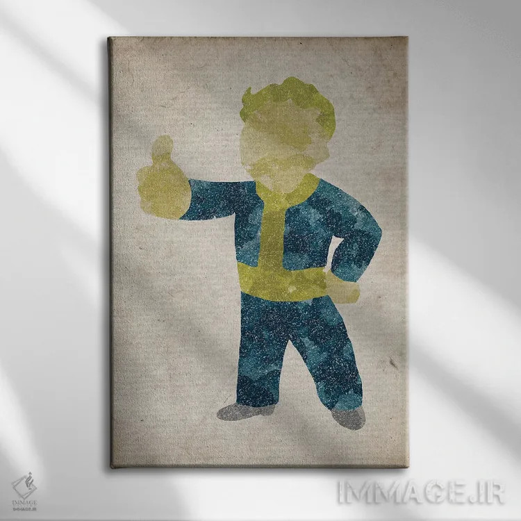 تابلو دکوراتیو والت بوی فال آوت اثر فیشرکرافت - نمای روبهرو روی دیوار