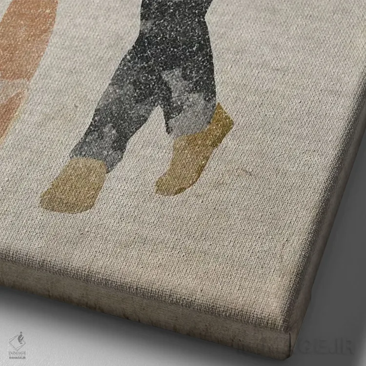 تابلو دکوراتیو رمانس حقیقی: آلاباما و کلارنس اثر فیشرکرافت - نمای نزدیک بافت بوم