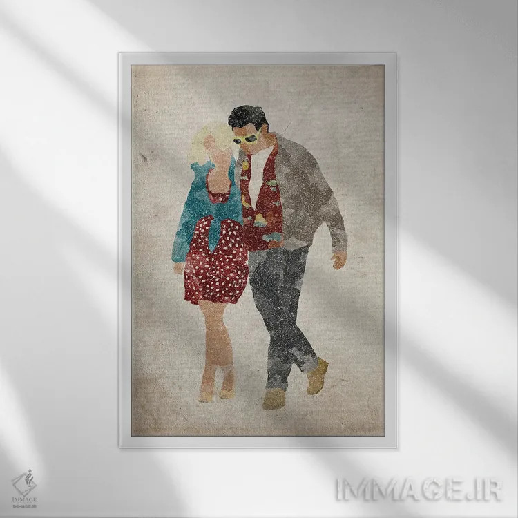 تابلو دکوراتیو رمانس حقیقی: آلاباما و کلارنس اثر فیشرکرافت - نمای قابدار سفید