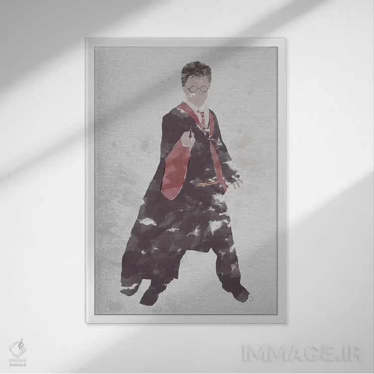 تابلو دکوراتیو هری پاتر اثر فیشرکرافت - نمای قابدار سفید