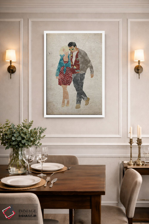 تابلو دکوراتیو رمانس حقیقی: آلاباما و کلارنس اثر فیشرکرافت - D1W