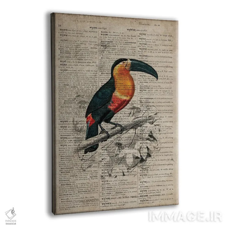 تابلو دکوراتیو توکان اثر فیشرکرافت - نمای پرسپکتیو محصول