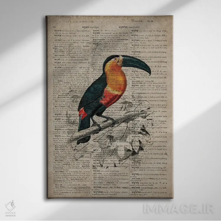 تابلو دکوراتیو توکان اثر فیشرکرافت - نمای روبهرو روی دیوار