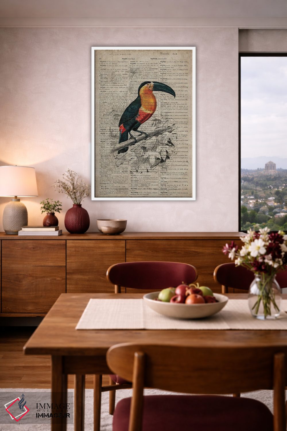 تابلو دکوراتیو توکان اثر فیشرکرافت - D3W