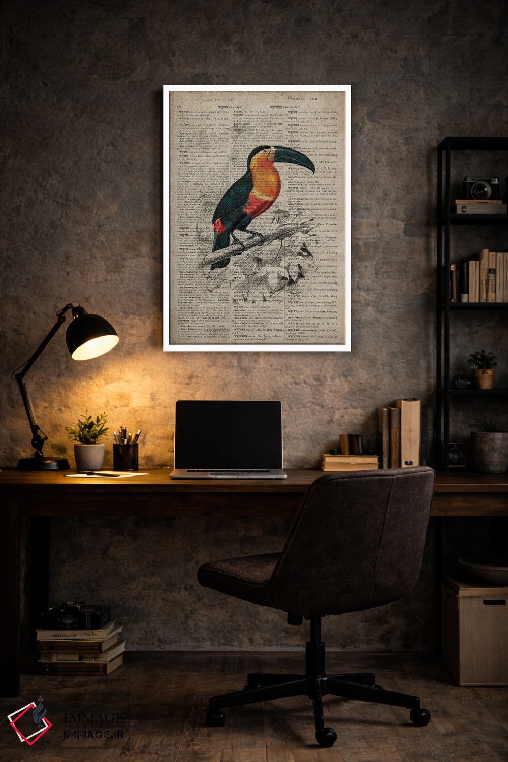 تابلو دکوراتیو توکان اثر فیشرکرافت - D4W