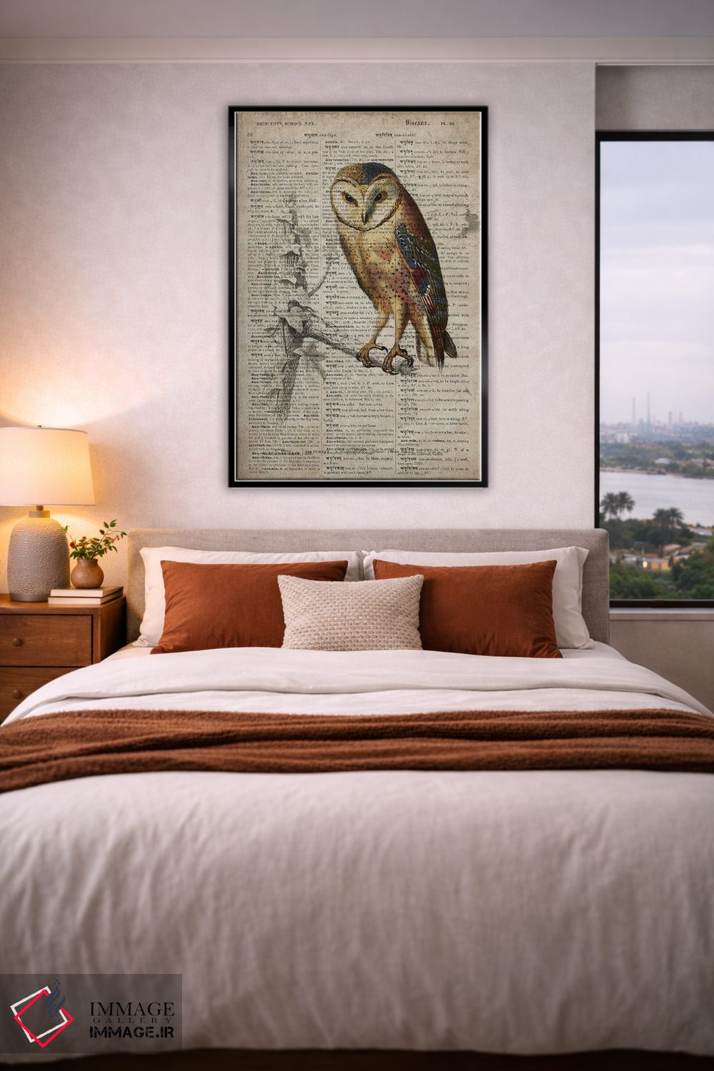 تابلو دکوراتیو جغد اثر فیشرکرافت - D5B