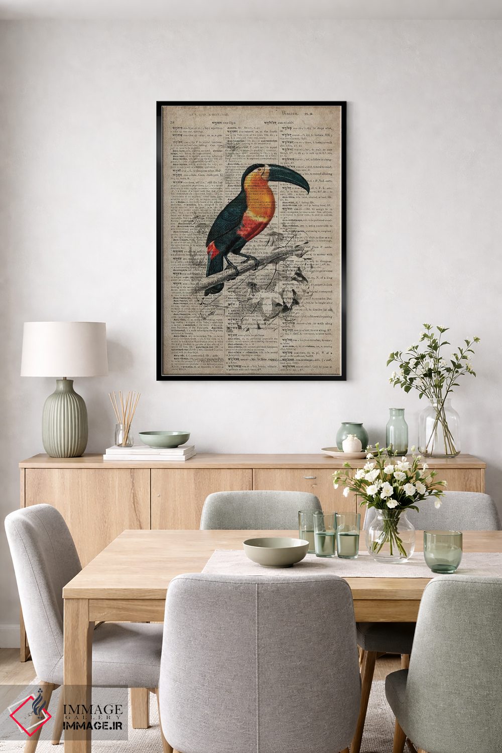 تابلو دکوراتیو توکان اثر فیشرکرافت - D5B