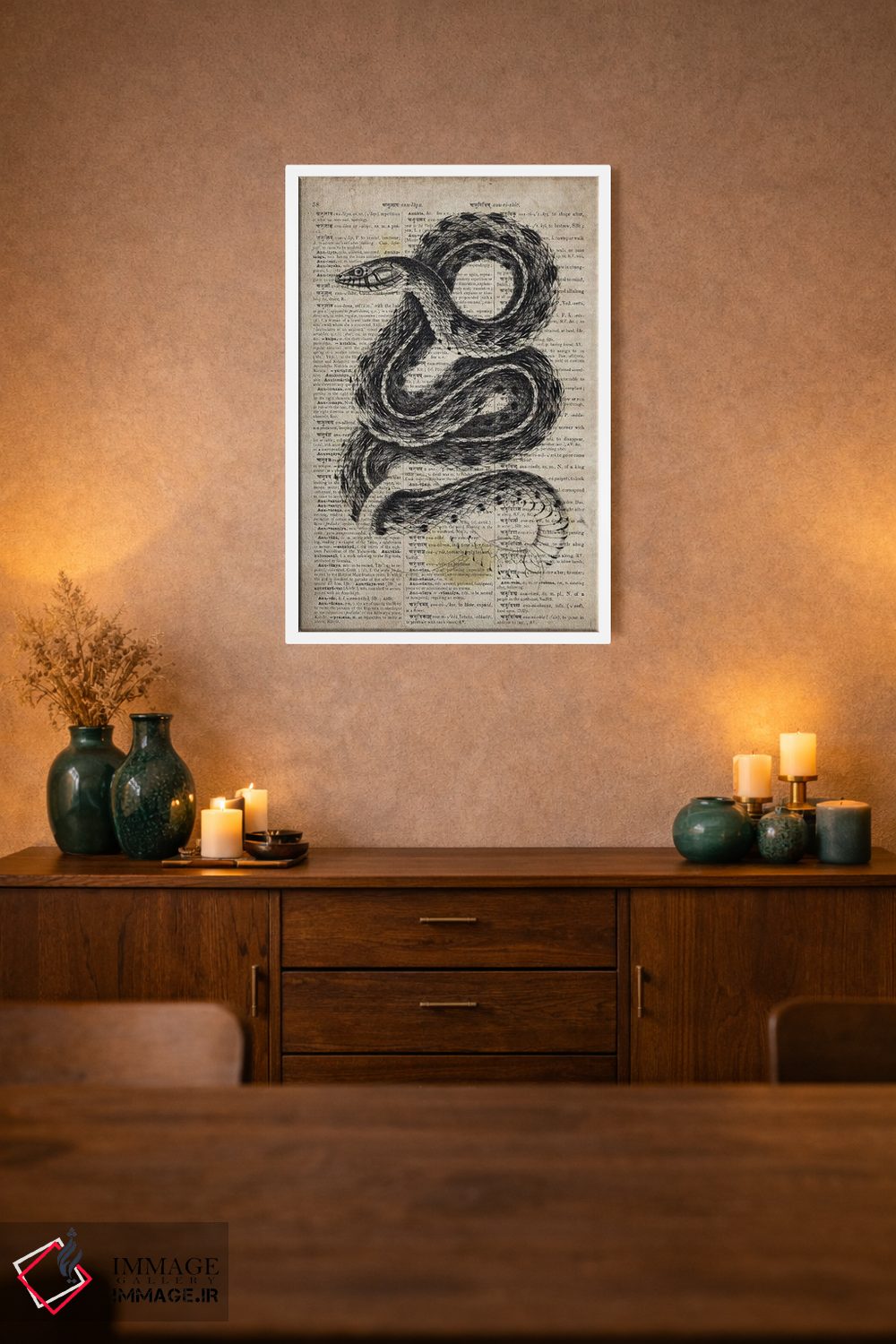 تابلو دکوراتیو مار زنگی اثر فیشرکرافت - D1W