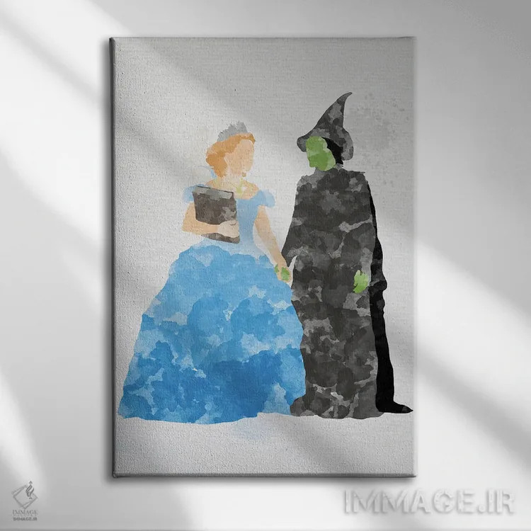 تابلو دکوراتیو گلندا و الفابا اثر فیشرکرافت - نمای روبهرو روی دیوار