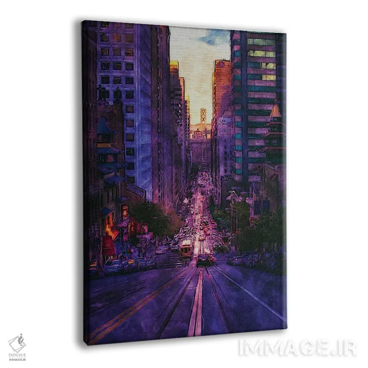 تابلو دکوراتیو خیابان سان فرانسیسکو اثر فیشرکرافت - نمای پرسپکتیو محصول