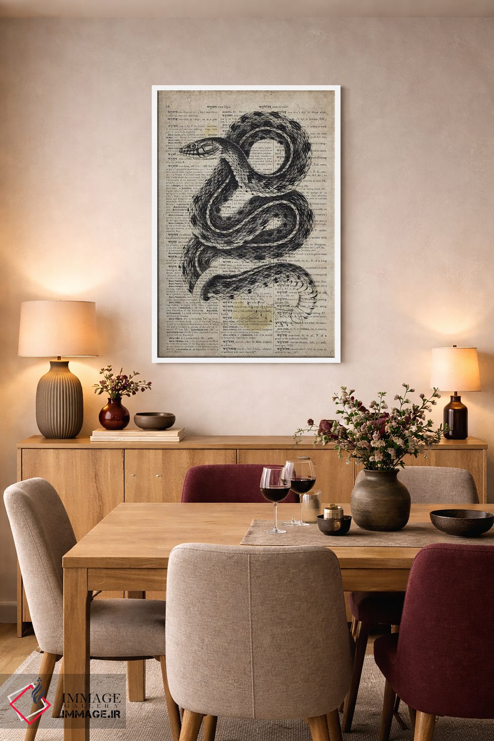 تابلو دکوراتیو مار زنگی اثر فیشرکرافت - D4W