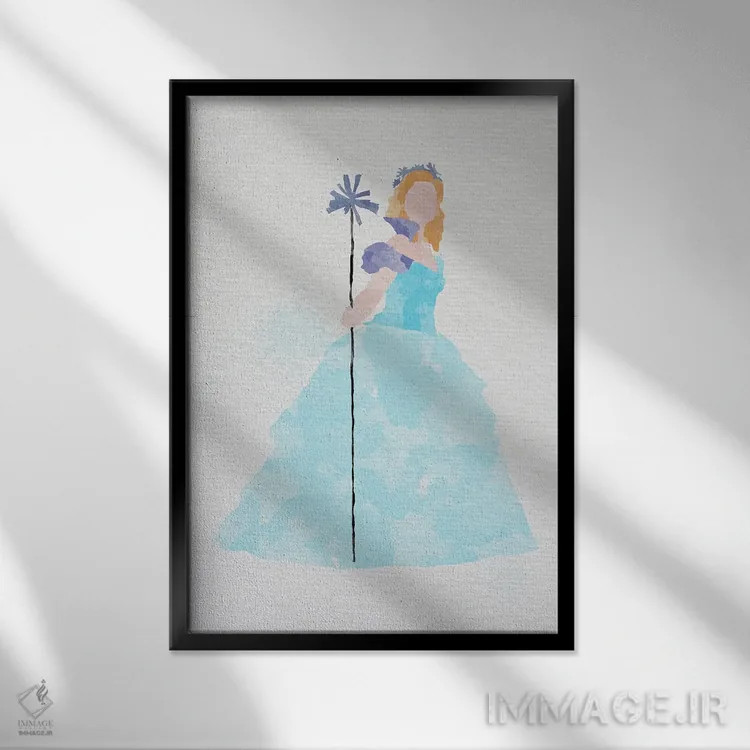 تابلو دکوراتیو گلندا جادوگر خوب اثر فیشرکرافت - نمای قابدار مشکی