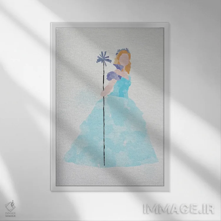 تابلو دکوراتیو گلندا جادوگر خوب اثر فیشرکرافت - نمای قابدار سفید