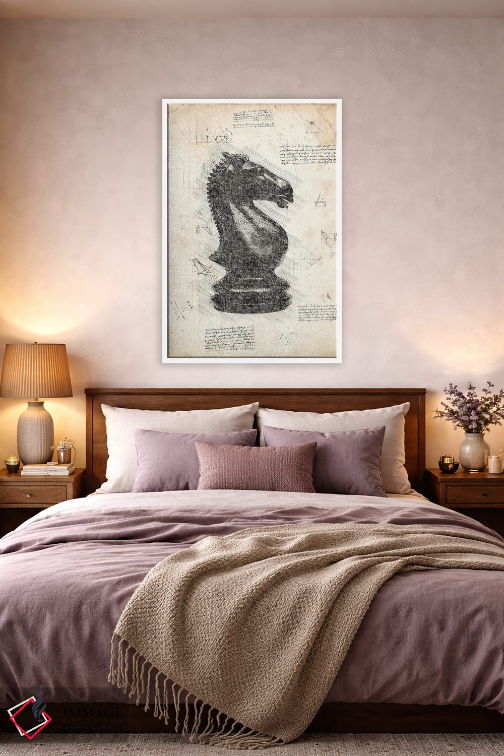 تابلو دکوراتیو مهره شطرنج داوینچی اثر فیشرکرافت - D4W