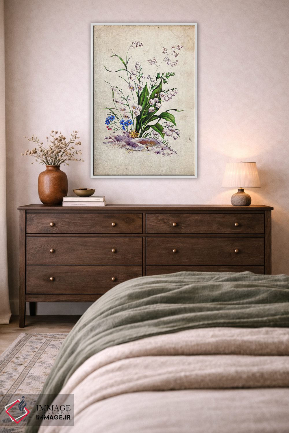 تابلو دکوراتیو گل سوسن دره ای کلاسیک اثر فیشرکرافت - D3W