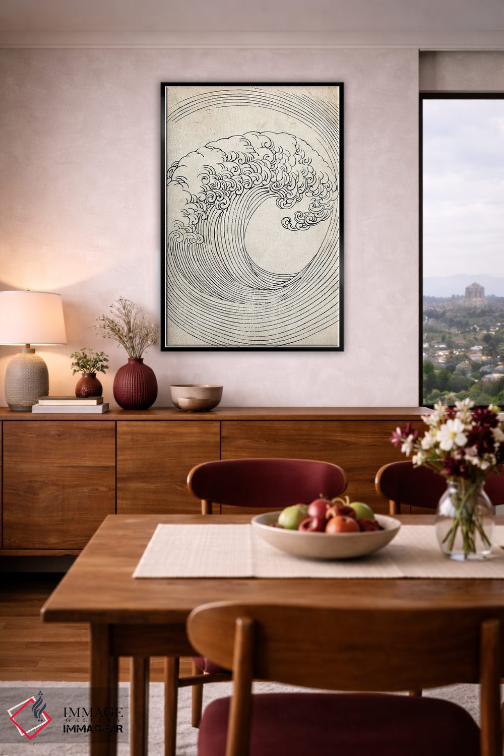تابلو دکوراتیو طرح موج ذن کلاسیک اثر فیشرکرافت - D4B