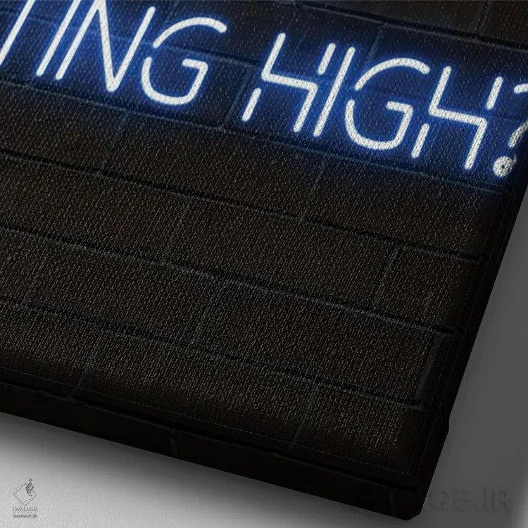 تابلو دکوراتیو اویسیس شامپاین سوپرنوا آبی اثر فیشرکرافت - نمای نزدیک بافت بوم