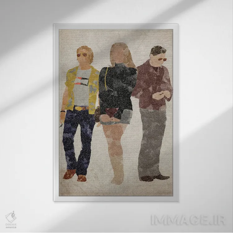 تابلو دکوراتیو روزی روزگاری در هالیوود اثر فیشرکرافت - نمای قابدار سفید