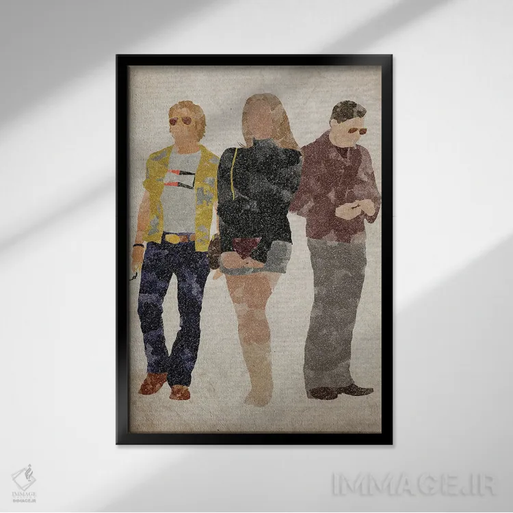 تابلو دکوراتیو روزی روزگاری در هالیوود اثر فیشرکرافت - نمای قابدار مشکی