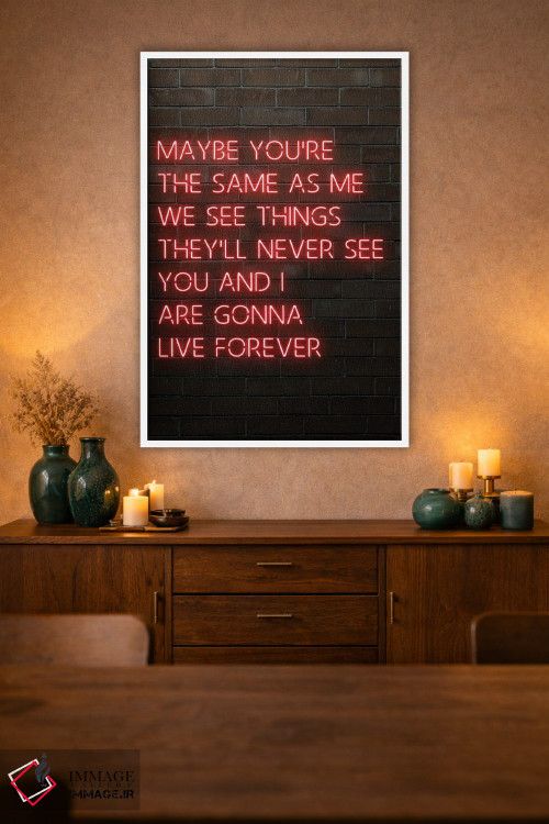 تابلو دکوراتیو اویسیس لایو فورور قرمز اثر فیشرکرافت - D2W